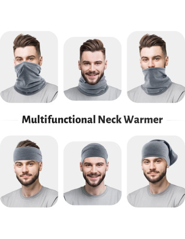 Calentador de Cuello Unisex Polar a Prueba de Viento 4 Piezas