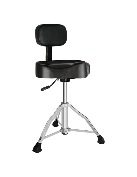 Trono de Batería EASTROCK con Respaldo Ajustable Negro Trono de Batería EASTROCK con Respaldo Ajustable Negro