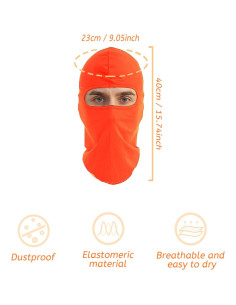 3 Balaclavas Naranjas Unisex para Ciclismo y Motocicleta 2