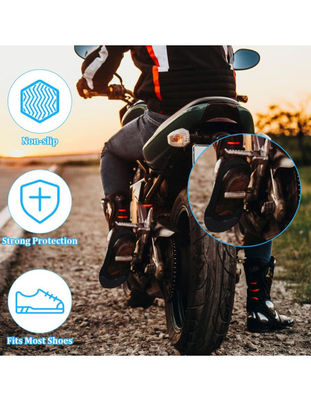 Tallew 2 Piezas Protector de Zapatos de Motocicleta Unisex Tallew 2 Piezas Protector de Zapatos de Motocicleta Unisex