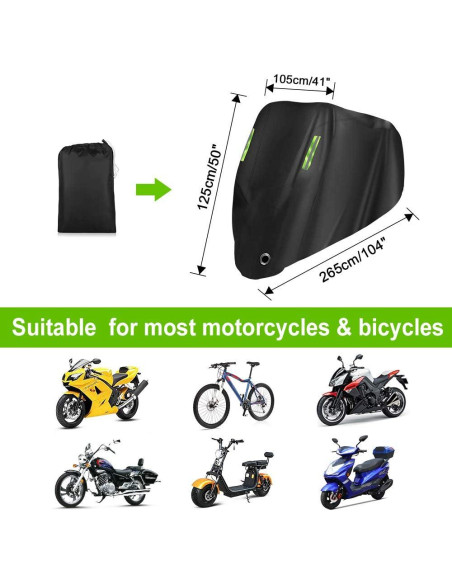 Cubierta de Motocicleta Gutupet Universal Impermeable 267 cm Cubierta de Motocicleta Gutupet Universal Impermeable 267 cm