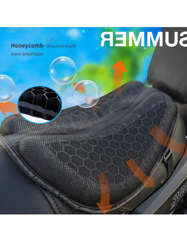 Cojín de Asiento de Motocicleta CHCYCLE MCS-001A Gel Transpirable