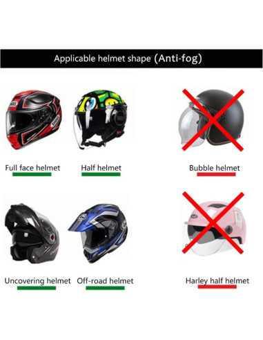 Lente Anti Niebla Quark FF200 para Casco de Motocicleta 25x9 cm