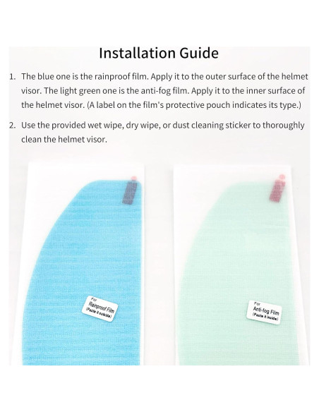 Visera Antivaho y Impermeable Artigree para Casco - 2 PCS