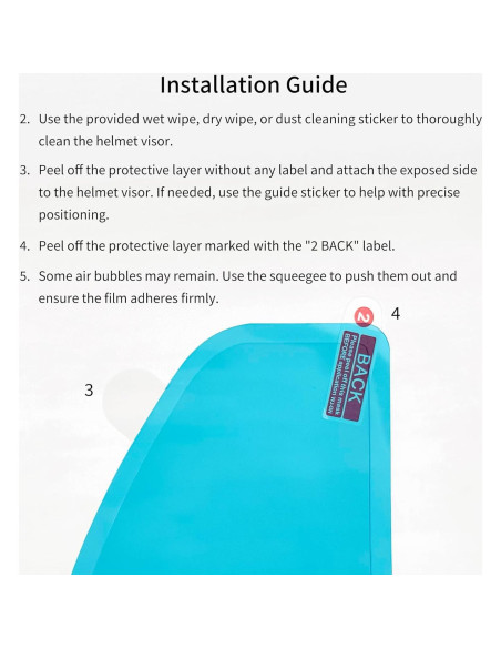 Visera Antivaho y Impermeable Artigree para Casco - 2 PCS