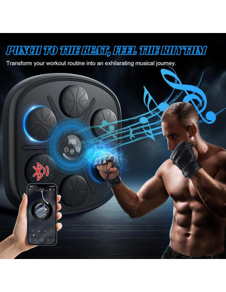 Máquina de Boxeo Musical ITEFDTUTNE con Guantes y Bluetooth Máquina de Boxeo Musical ITEFDTUTNE con Guantes y Bluetooth