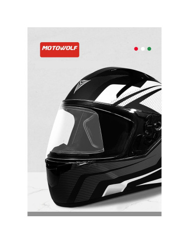 Parche Antivaho HD Motowolf para Casco - Visera Clara 29x9.5cm