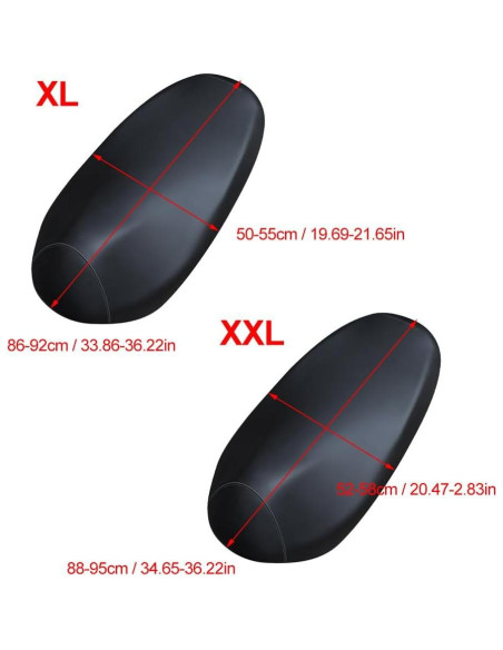 Funda de Asiento de Motocicleta YOUNICE XXL Negra Impermeable Funda de Asiento de Motocicleta YOUNICE XXL Negra Impermeable
