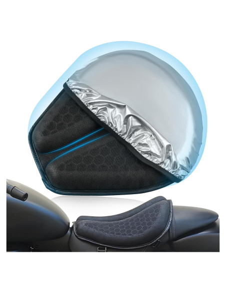 Cojín de Asiento de Motocicleta SKYJDM Plegable Impermeable Cojín de Asiento de Motocicleta SKYJDM Plegable Impermeable