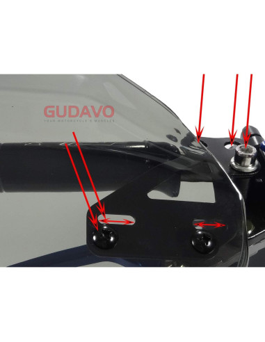 Deflectores de viento GUDAVO para manillar de motocicleta 8mm 10mm