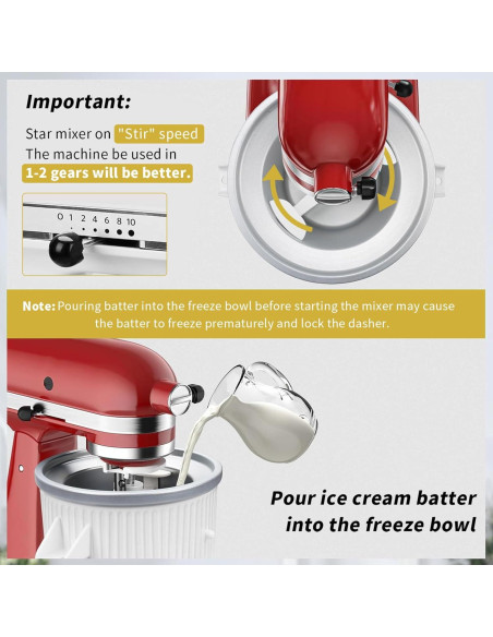Accesorio para Helado KOYOEY 2L Compatible con KitchenAid Accesorio para Helado KOYOEY 2L Compatible con KitchenAid