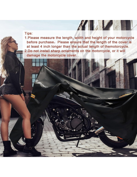 Funda para Motocicleta SRIMMIT MCW-XXXXL Impermeable 270x94x140cm Funda para Motocicleta SRIMMIT MCW-XXXXL Impermeable 270x94x140cm