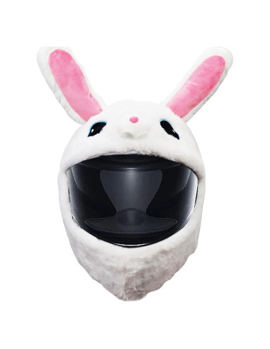 Cubierta de Casco de Motocicleta Omoojee Conejo Blanco