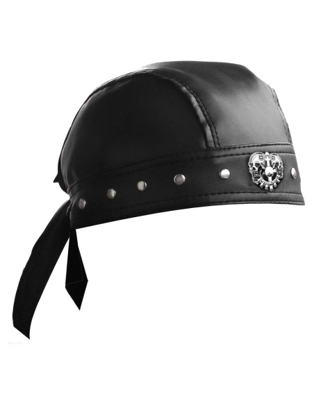 Bandana de Ciclismo Doo Rags Cuero Negro Ajustable Talla Única Bandana de Ciclismo Doo Rags Cuero Negro Ajustable Talla Única