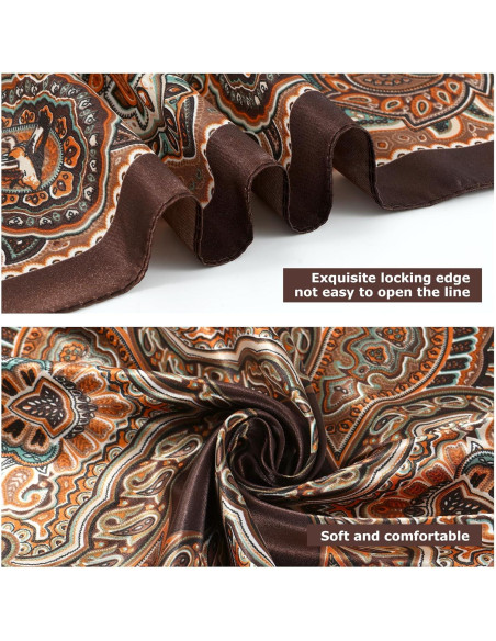 Pañuelo Cowboy Gerinly 90x90cm para Hombres - Bandana de Seda Pañuelo Cowboy Gerinly 90x90cm para Hombres - Bandana de Seda