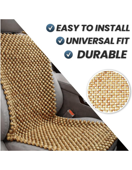 Funda de Asiento Zento Deals con Perlas de Masaje Beige 45x39cm Funda de Asiento Zento Deals con Perlas de Masaje Beige 45x39cm
