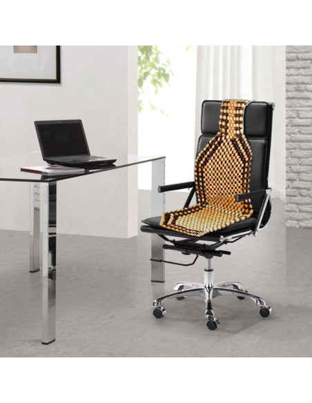 Cojín de Asiento Zento Deals con Perlas de Madera - Masaje y Ventilación Cojín de Asiento Zento Deals con Perlas de Madera - Masaje y Ventilación