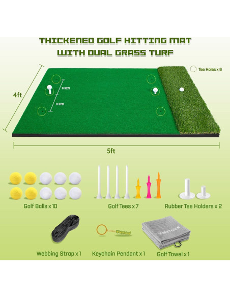 Alfombrilla de Golf MyVoice Pro 1,52m x 1,22m Antideslizante Alfombrilla de Golf MyVoice Pro 1,52m x 1,22m Antideslizante
