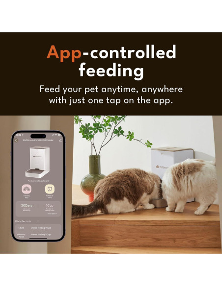 Dispensador Automático de Comida para Gatos Snow+ 4L Wi-Fi Dispensador Automático de Comida para Gatos Snow+ 4L Wi-Fi