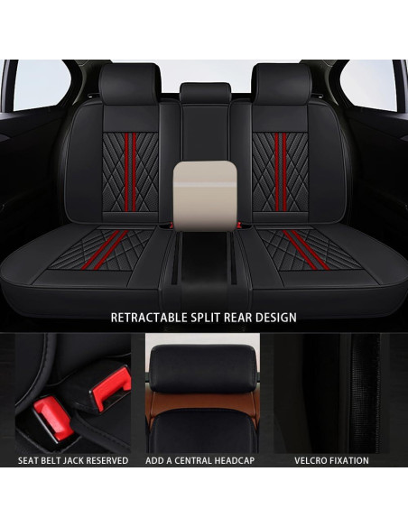 Funda de Asiento de Coche GKreeyen 5 Asientos Cuero Napa Impermeable Funda de Asiento de Coche GKreeyen 5 Asientos Cuero Napa Impermeable