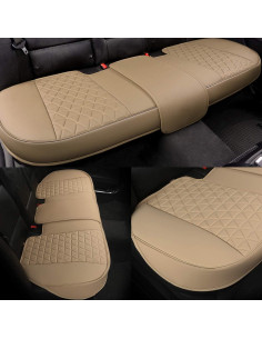 Cubierta de Asiento Trasero Black Panther PU Beige Ajustable 127-140 cm 2