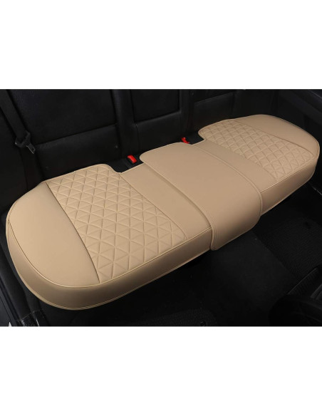 Cubierta de Asiento Trasero Black Panther PU Beige Ajustable 127-140 cm Cubierta de Asiento Trasero Black Panther PU Beige Ajustable 127-140 cm