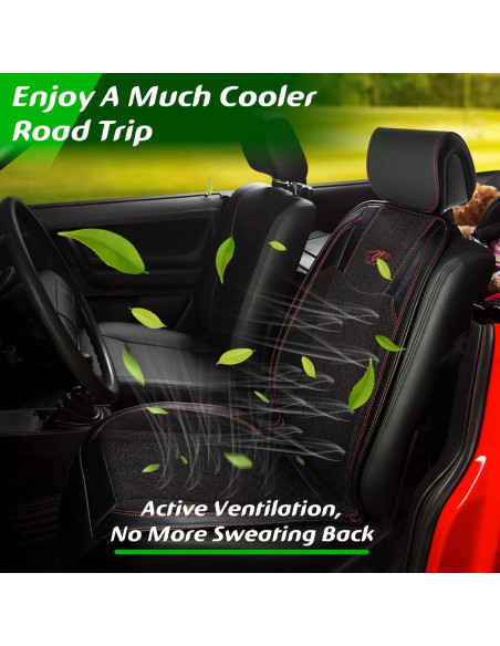 Funda de Asiento Refrigerante Paffenery 1Pcs Universal Negro Funda de Asiento Refrigerante Paffenery 1Pcs Universal Negro