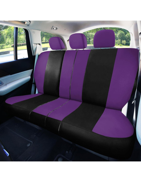 Cubiertas de Asientos TLH Moradas Lavables para Coche - Juego Completo Cubiertas de Asientos TLH Moradas Lavables para Coche - Juego Completo