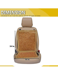 Cojín de Asiento con Perlas de Madera ZONETECH Universal 2