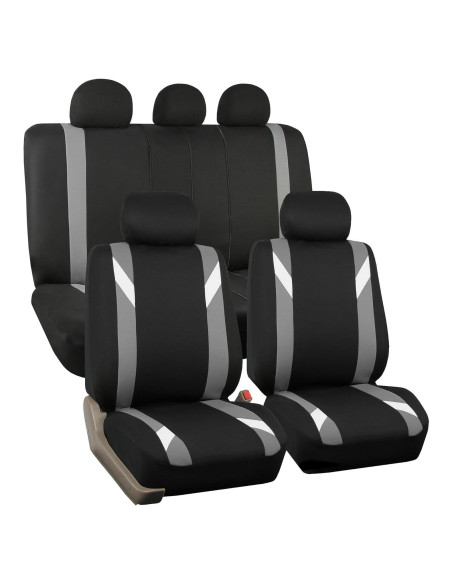 Fundas de Asiento de Coche FH Group Gris Ajuste Universal Fundas de Asiento de Coche FH Group Gris Ajuste Universal
