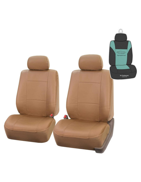 Fundas de Asiento de Coche FH Group PU Beige Juego Frontal Fundas de Asiento de Coche FH Group PU Beige Juego Frontal