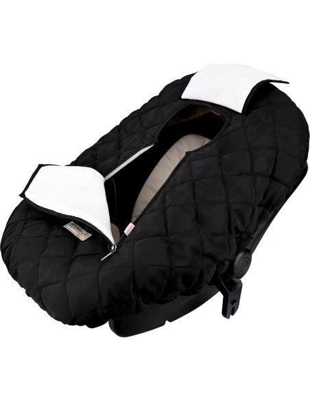 Funda para Asiento de Auto Bebamour para Bebés Invierno - Negra Funda para Asiento de Auto Bebamour para Bebés Invierno - Negra