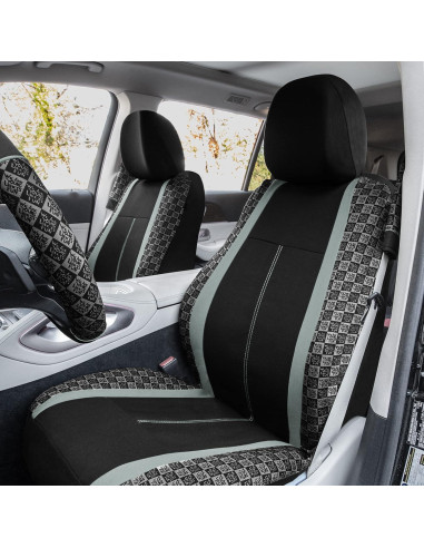 Fundas de Asiento de Auto We Are Young Life is Fun Gris