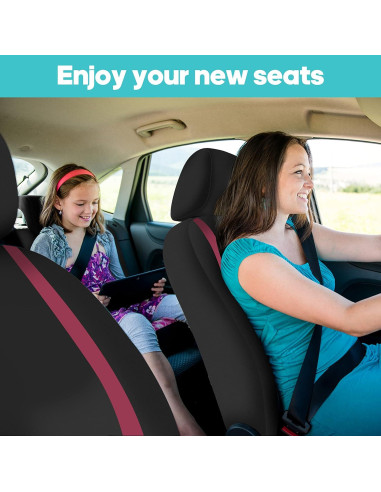 Fundas de Asiento de Coche FH Group Burdeos Ajuste Universal