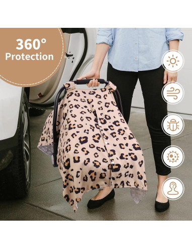 Cubierta de Asiento de Auto Rquite Leopardo para Bebé 104x80cm