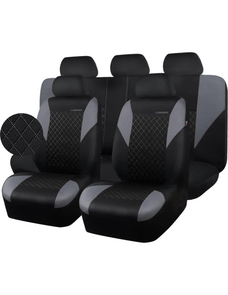 Fundas de Asiento Universales CAR PASS Juego Completo Tela Fundas de Asiento Universales CAR PASS Juego Completo Tela