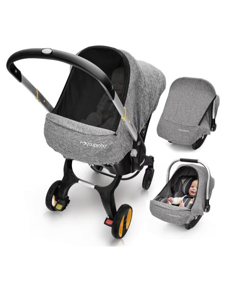Funda para Asiento de Auto para Bebés Gris - Transpirable y Universal Funda para Asiento de Auto para Bebés Gris - Transpirable y Universal