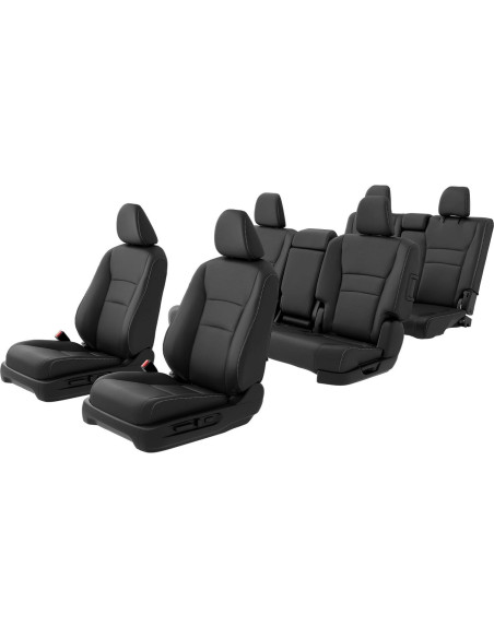Funda de Asiento para Honda Pilot 2016-2022 - FEINEPRO, 8 Asientos, Cuero Sintético Negro Funda de Asiento para Honda Pilot 2016-2022 - FEINEPRO, 8 Asientos, Cuero Sintético Negro