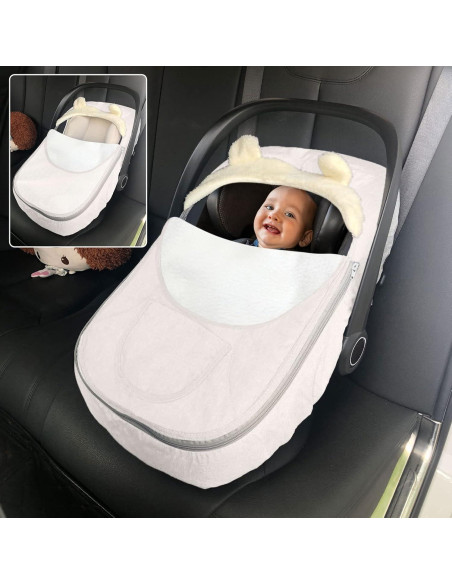 Cubierta Universal para Asiento de Auto Bebé - Beige - 2 en 1 Cubierta Universal para Asiento de Auto Bebé - Beige - 2 en 1