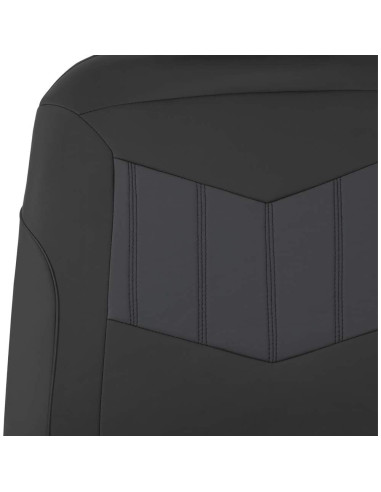 Cubiertas de Asiento de Cuero Sintético Motor Trend Gris 2 Tonos