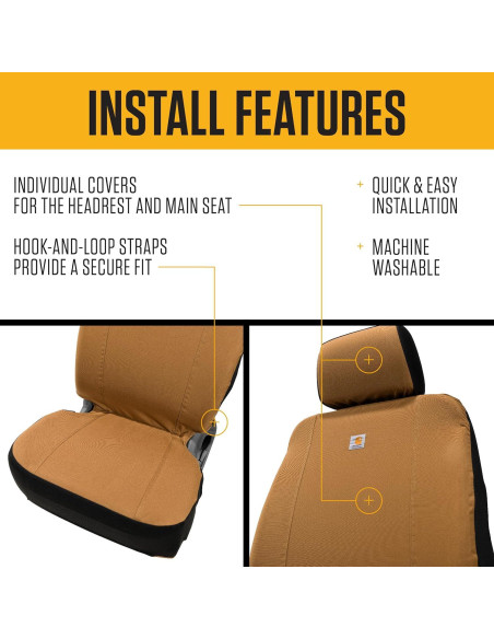 Cubierta de Asiento Carhartt Universal Lona Nylon Gravilla Cubierta de Asiento Carhartt Universal Lona Nylon Gravilla