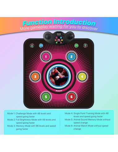 Máquina de Boxeo Musical FORTAKASY LED Entrenamiento en Casa