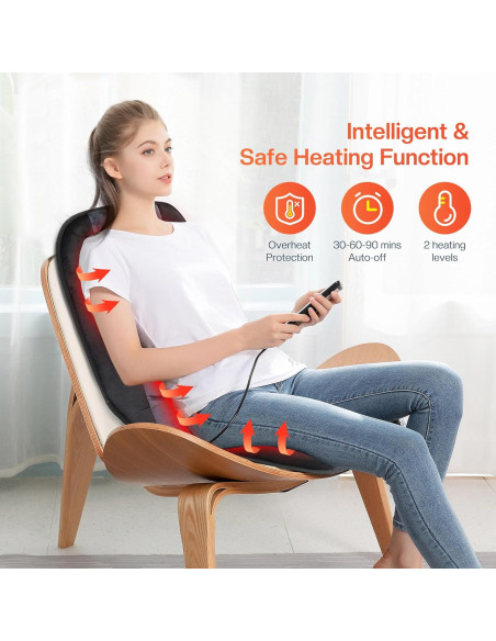CILI Cojín Masajeador de Silla con Calor y Vibración CILI Cojín Masajeador de Silla con Calor y Vibración