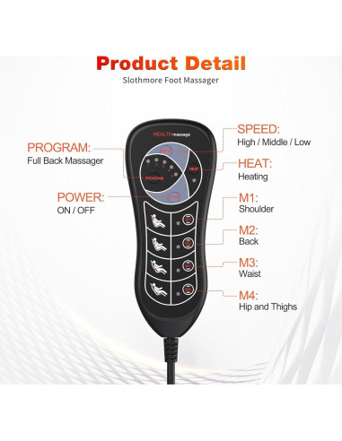 Masajeador de Espalda Sotion HY-6009 con Calor y Vibración