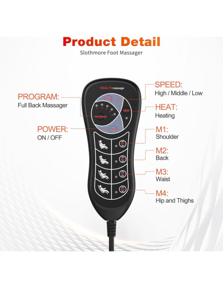 Masajeador de Espalda Sotion HY-6009 con Calor y Vibración Masajeador de Espalda Sotion HY-6009 con Calor y Vibración