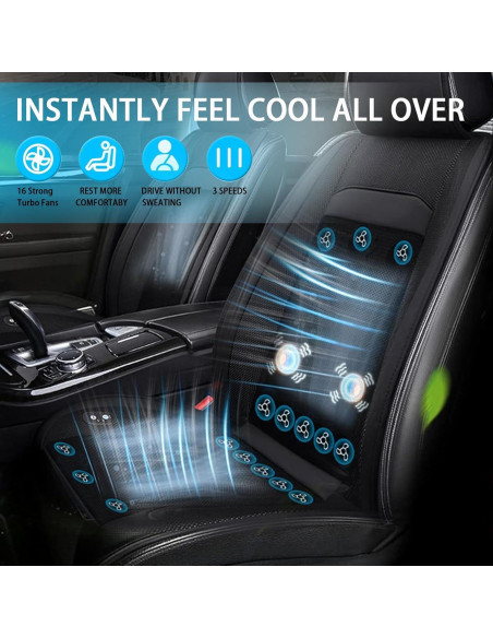 Cojín de Asiento de Coche Ventilado LGNORA 12V con Masaje Cojín de Asiento de Coche Ventilado LGNORA 12V con Masaje