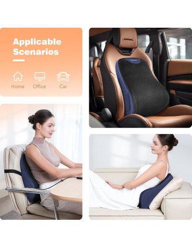 Almohada de Soporte Lumbar KNQZE KB7 con Calentamiento y Masaje