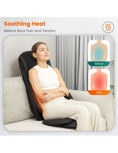 Masajeador Shiatsu Snailax SL-229-N con Calor y Compresión