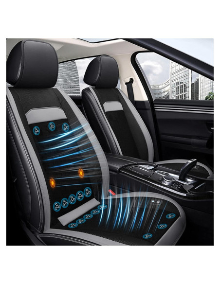 Funda de Asiento Ventilada con Masaje LGNORA 12V 2PCS Gris Funda de Asiento Ventilada con Masaje LGNORA 12V 2PCS Gris