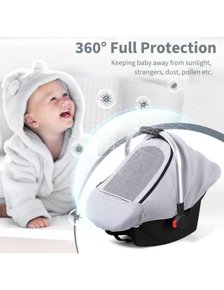 Funda de Asiento de Coche para Bebés Gris-Azul Universal Funda de Asiento de Coche para Bebés Gris-Azul Universal